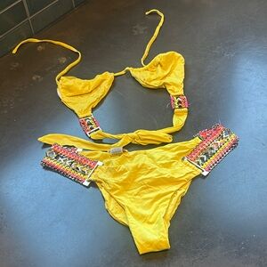 Beach Bunny Bronze Yellow Bikini